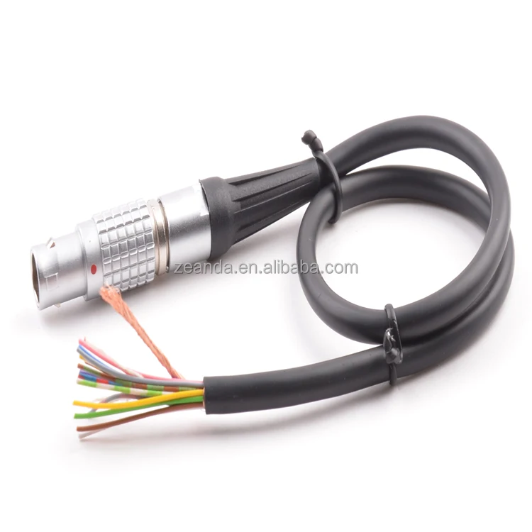 Customized 16-Pin Circular Lemos Aviation Male Plug Cable Extension Medical Connectors