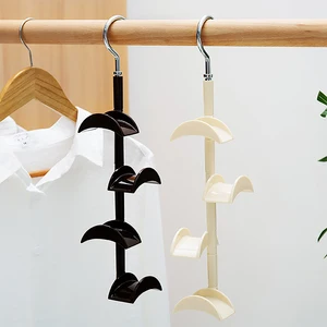 Plastic 360 Degree Rotatable Space Saving Bag Hanger Multi Layers Handbag Organizer for Closet