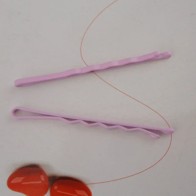 Металлические заколки-невидимки с белыми волнами 50 шт./уп. 5 см простой слайдер для волос «сделай сам» банты аксессуары розовый кофейный черный