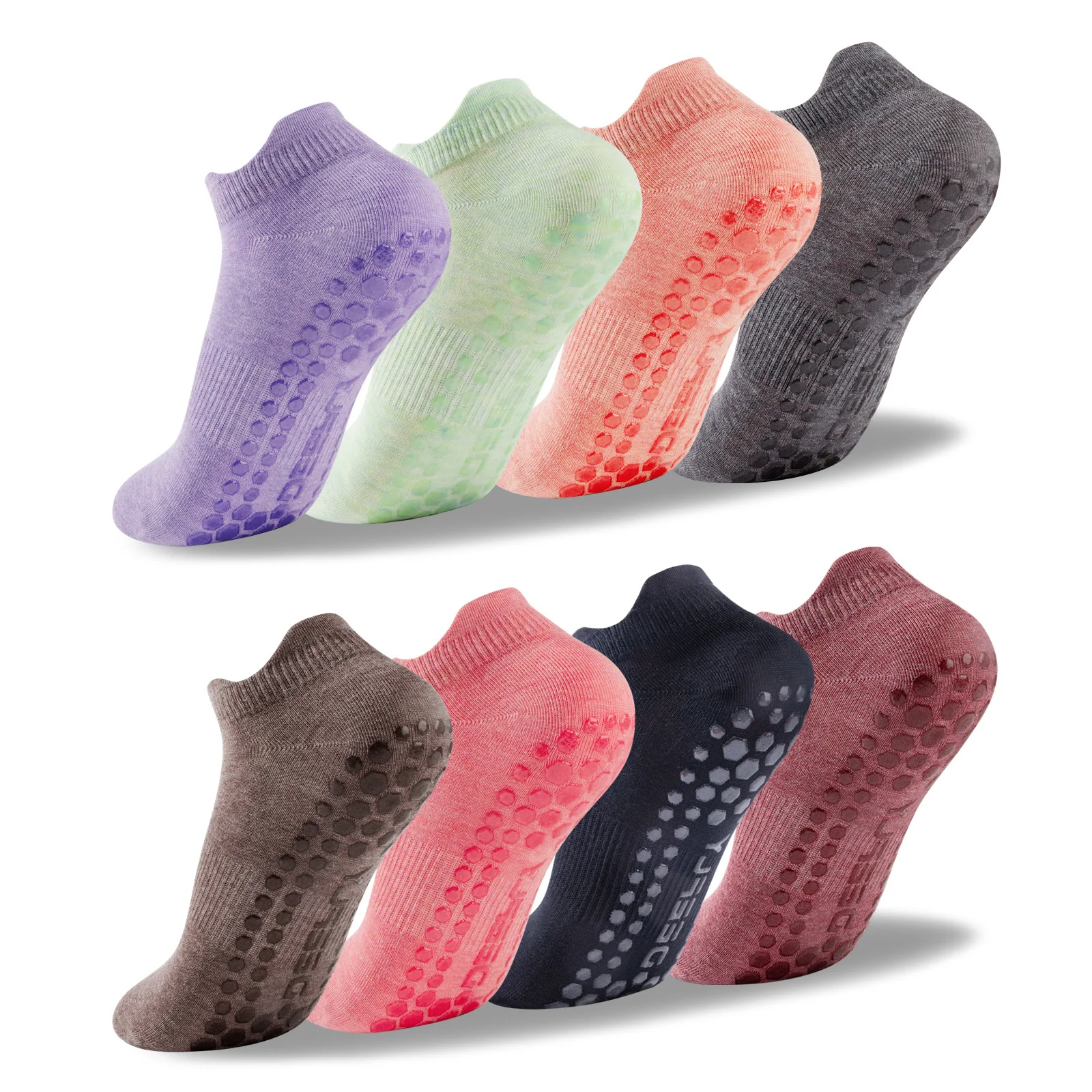 Women's ankle grip socks knit detail