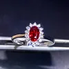 18k white gold 0.48ct ruby ring