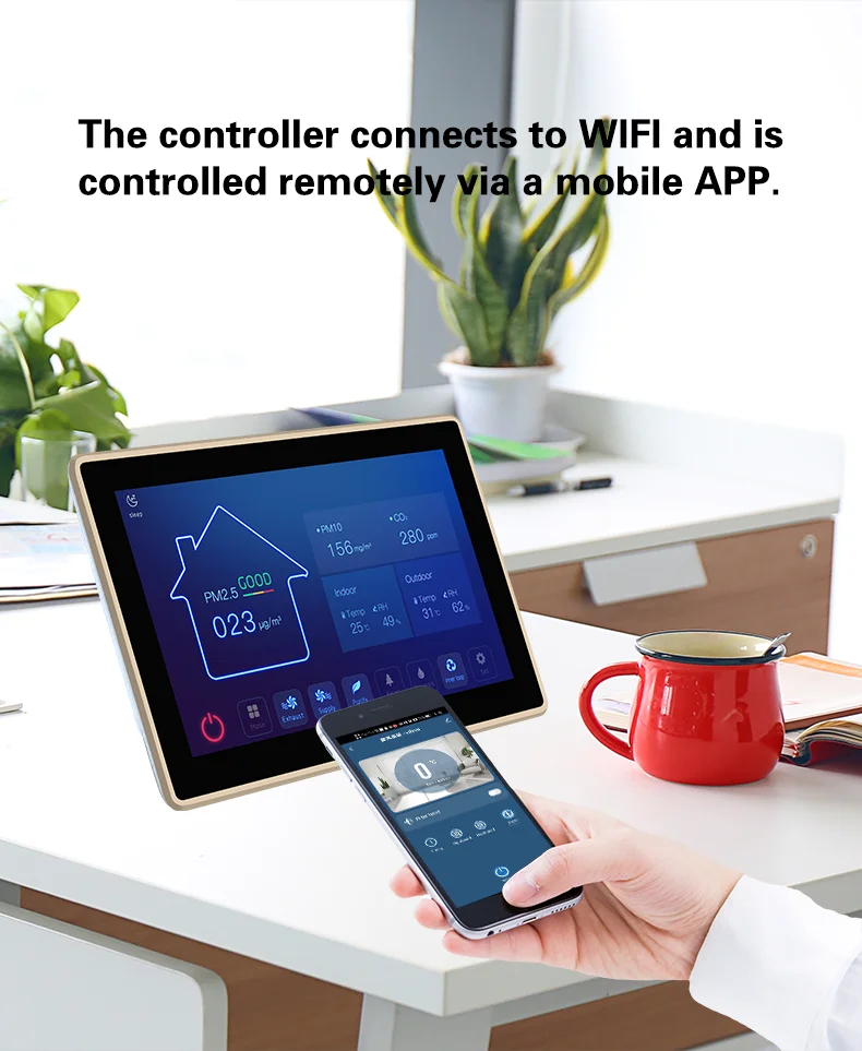 Fresh Air Ventilation System Smart Controller Greenhouse VOC PM2.5 CO2 ...