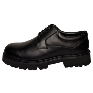 Spring and Autumn Solid Color Durable Big Toe Shoes Low Heel Lace-up Minimalist Versatile Work Shoes Outdoor Walking Style Shoes