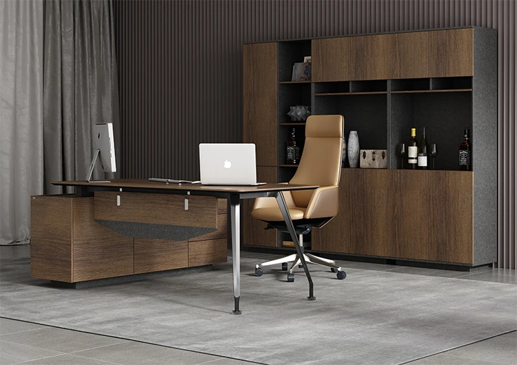 Ceo office desk executive desk with metal legs modern workstation