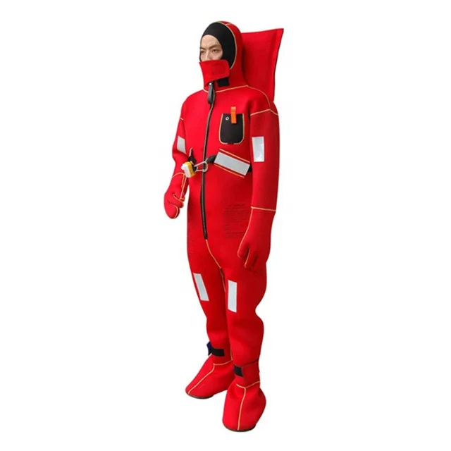good quality insulated immersion suit for rescue boat marine