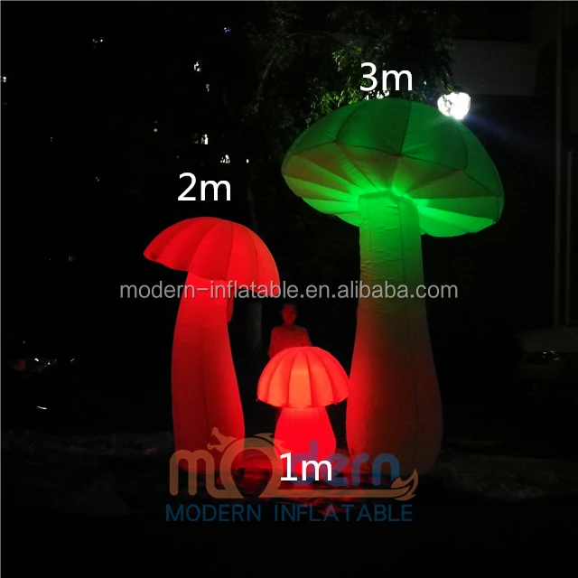 Custom Size Inflatable Mushroom Model With Led Light For Decoration ...