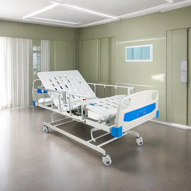 hospital bed backrest 3 Crank Manual Hospital Bed portable manual medical bed for sale