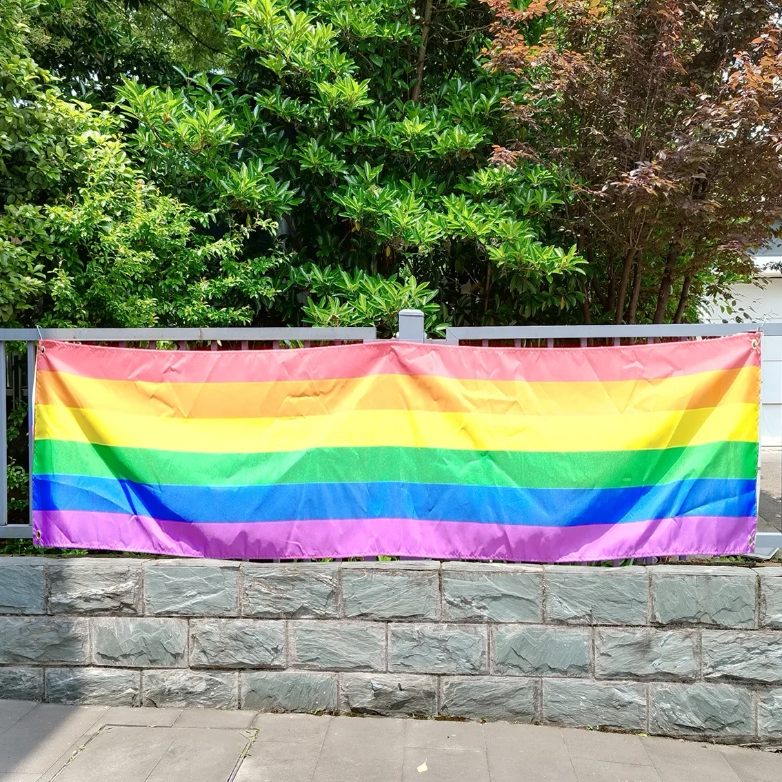 Bandiera Arcobaleno Orgoglio Gay 3x5 Piedi (90x150cm) In Poliestere, Resistente Allo Sbiadimento, Trade Winds