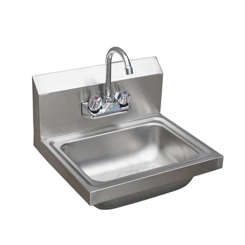 Commercial Kitchen Wall Hung Wash Basin Stainless Steel Sink Wall ...