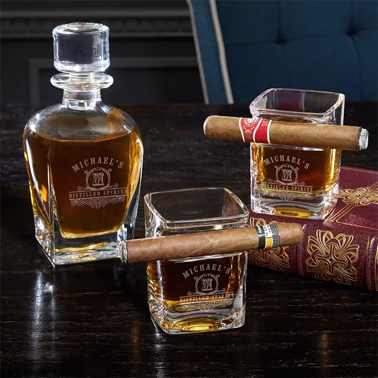 jingyue custom engraved square clear whiskey