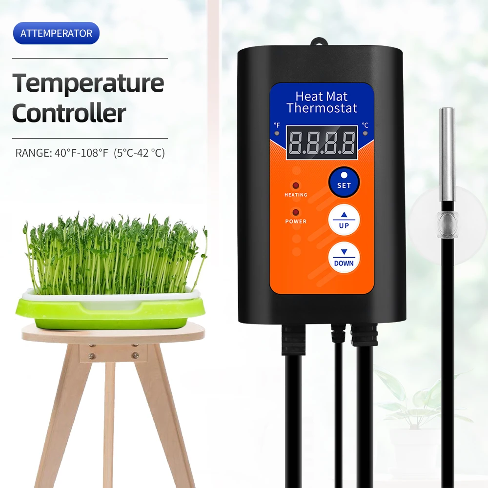 Controlador De Temperatura Digital Jooheli - 230V, Con Sonda Y Temporizador Para Invernaderos, Acuarios