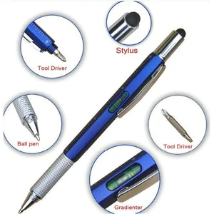 OEM Promotional Multifunctional Screwdriver Ballpoint Pen Horizontal Capacitor Touch Screen Metal Scale Gift Tool Pen