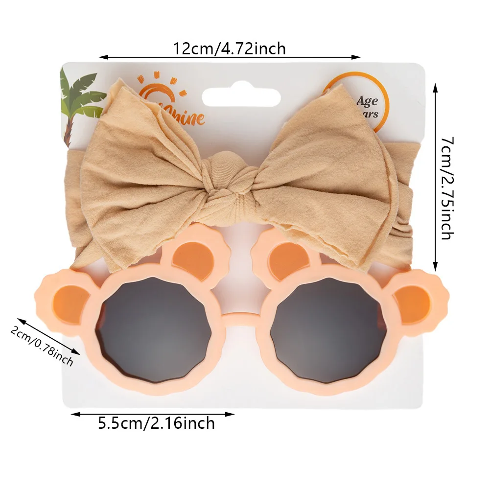 Babyhug Headband With Sunglasses Heart Print - White