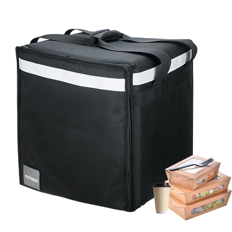 Commercial Bike Tote Pizza Thermal Backpack Insulated Food Delivery Bag For Motorcycle
