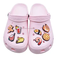 Food Snack Pizza Gingerbread Crocs Shoe Charms Promotion Gifts Chicken Burger Drink Crocs Shoes Bags Decoration Clog Shoe Charms