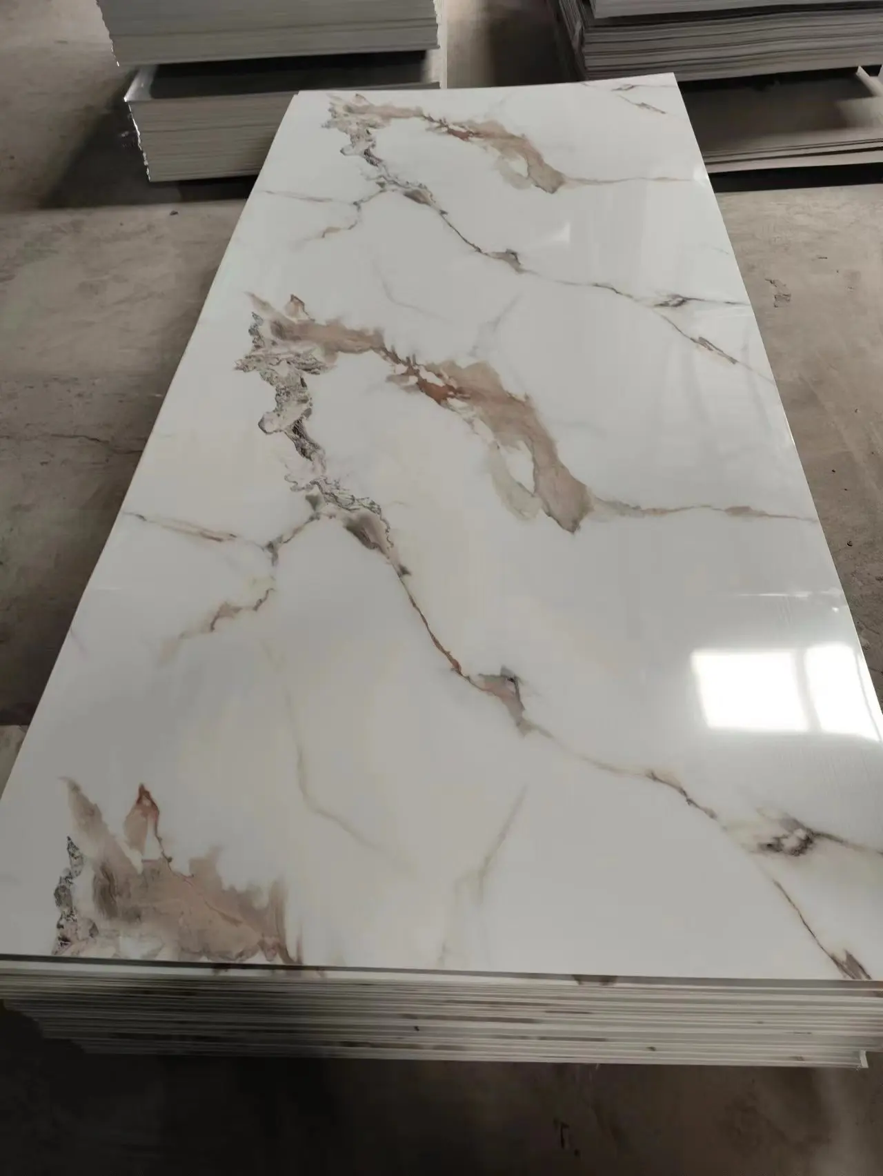 High Quality 4x8 Flexible PVC UV Marble Sheet for Indoor Pakistan Decorative Wall Panels