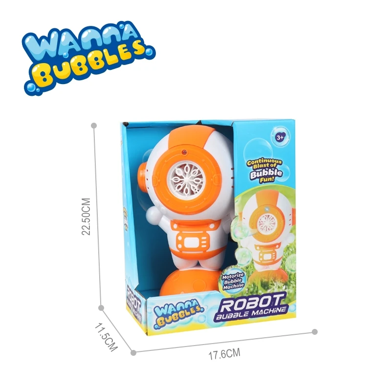 2023 New Outdoor Automatic Bubble Machine for Kids Electric Toys Astronaut Robot Bubble Blower With Light