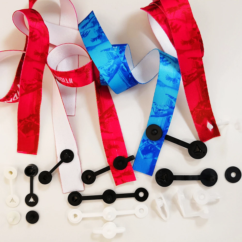 Single Use Plastic Snap Clip for Fabric Wristbands