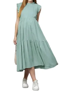 Women's Plus-Size Sleeveless Dress Round-Neck Fit & Flare Dress Fashion Pregnant New Design Maternity Feeding Dresses