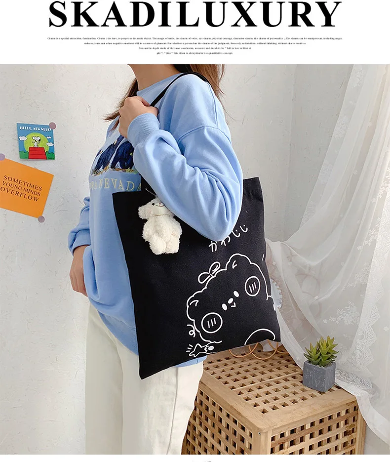 New R! 2022 Tote Bag Women Sling Shoulder Bag “Bears” Tote Bag Student  Girls Bag