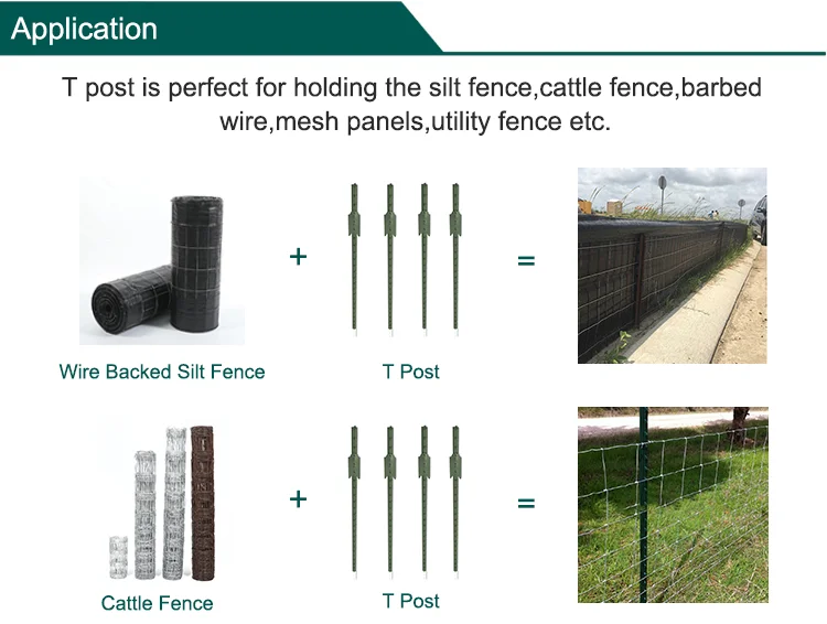 Sustainable Metal T Fence Post Wholesale Customized T Farm Fence Post