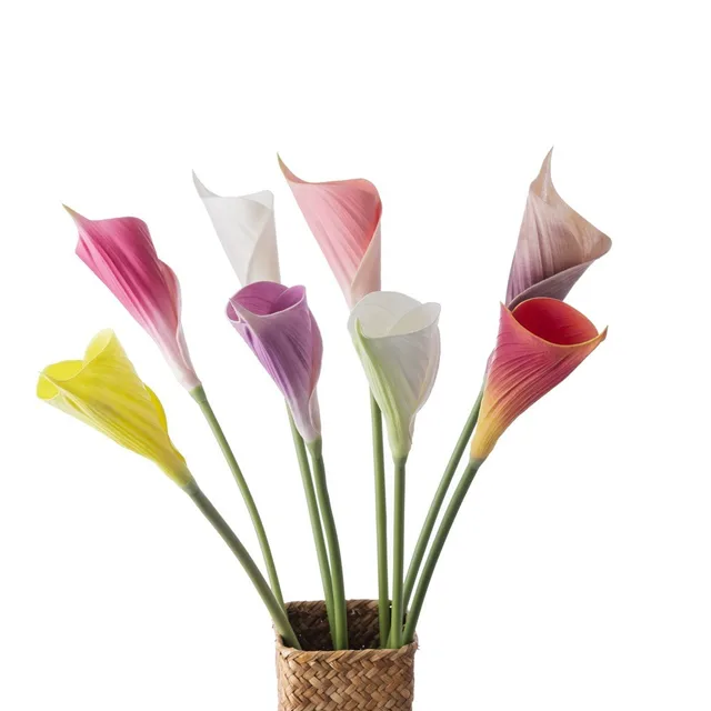 Straight INS Wind Calla Lily Artificial Green Plant Factory Wholesale Fake Wedding Flower Decorations Height 65cm