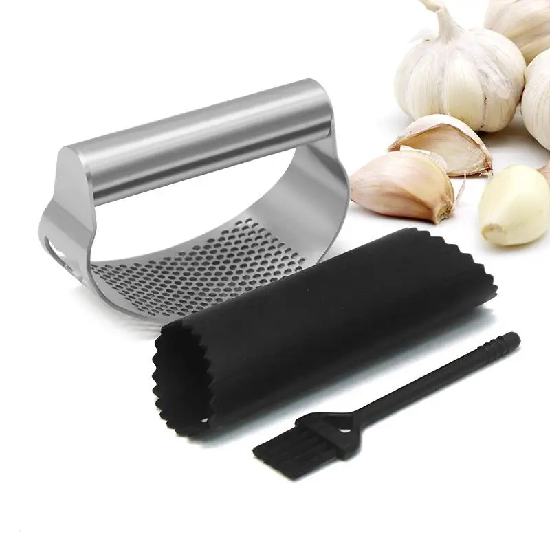 Manuel Stainless Steel Kitchen Tool Ginger Peeling Machine Garlic Crusher Mincer Garlic Press Peeler details