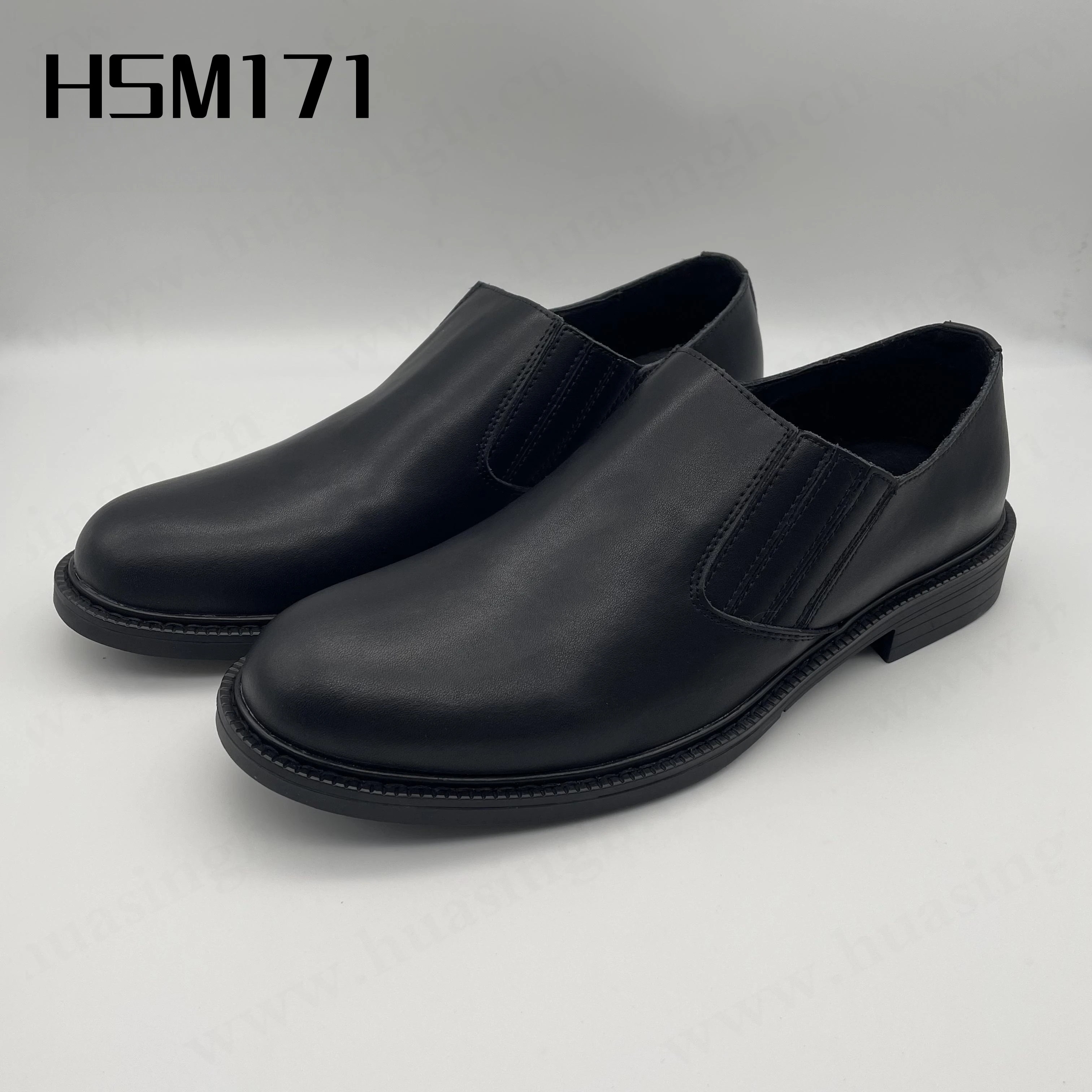Rwh,formal Occasion Silence Executive Shoes Popular in Chile Pull-on Style Low-cut Black Administrative Shoes HSA171