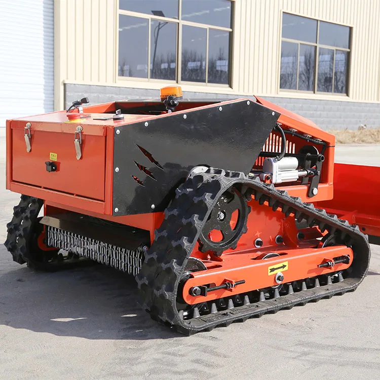 Self Propelled Remote Control Robot Gas Lawn Mowers with the Snow Plow Blade to Canada USA Europe