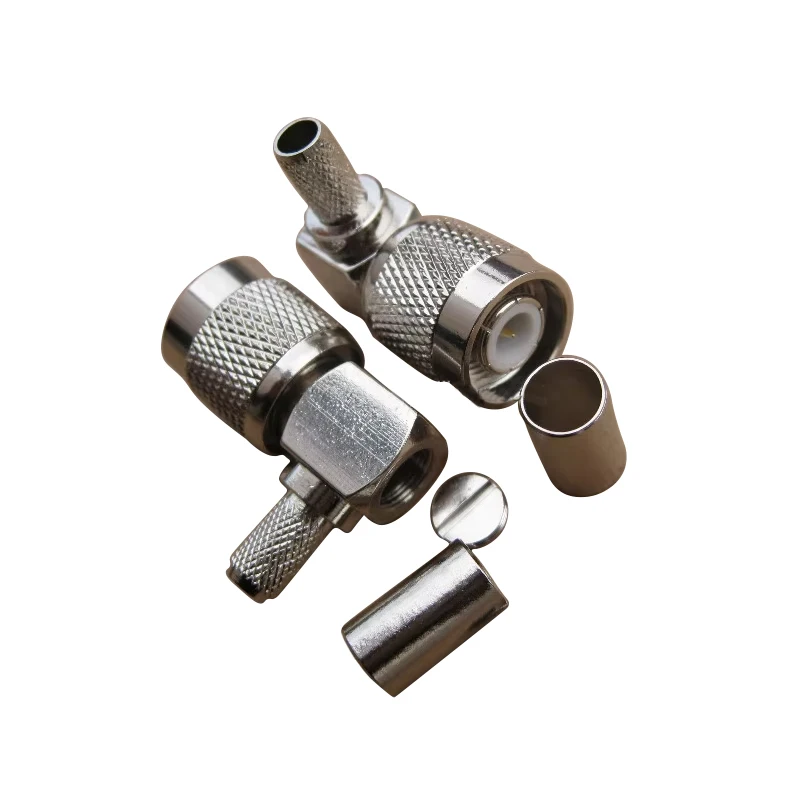 TNC Right Angle 90 Degree RF Connector Brass Material 50/75 Ohm DC to 11GHz