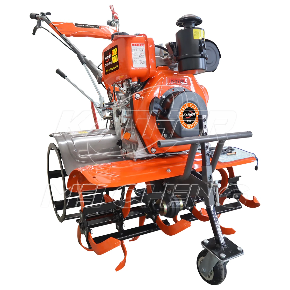 KATHER zemědělské strojní zařízení benzinová/naftová rotační kypřička 4WD kultivátor pro chůzi na poli ruční traktor rotační kypřička odstraňování plevele