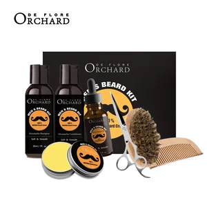 OEM Wholesale Custom Private Label Mens Mustache Beard Care Growth Grooming Kit Set