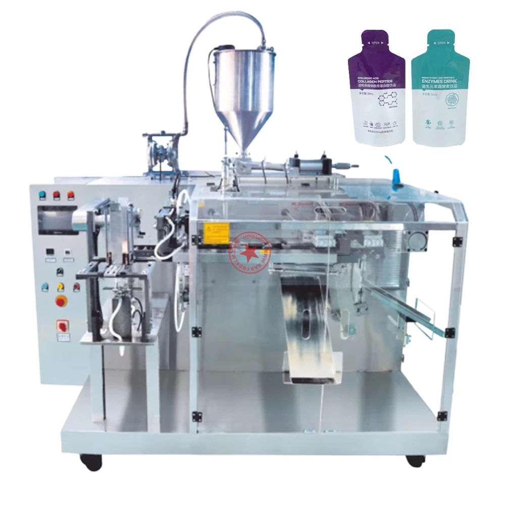 Automatic Premade Pouch Serum Filling Machines Shaped Sachet Bag Lotion Dispensing Small Cosmetic Cream Filling Machine