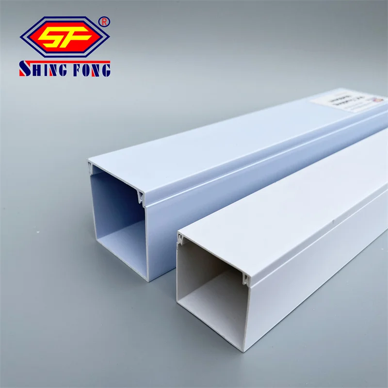 Different Sizes PVC Trunking Cable Channel 16X16 25X16 with Sticker PVC Adhesive Trunking