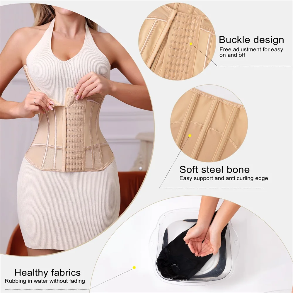 Grosir Wanita Kawalan Perut Penyembung Pinggang Corset Pakaian Pembentuk Tali Pinggang Penuh Badan Latih Pinggang Pembentuk
