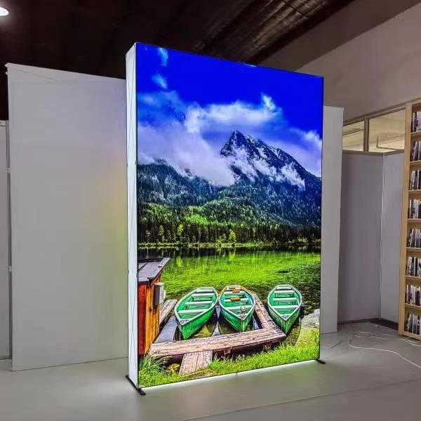 Бърза завеса показват la net изложбено събитие подпис стена фон стена сгъваема карта плат светлина кутия алуминиева сплав