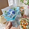 3 rose blu sfumate + puff