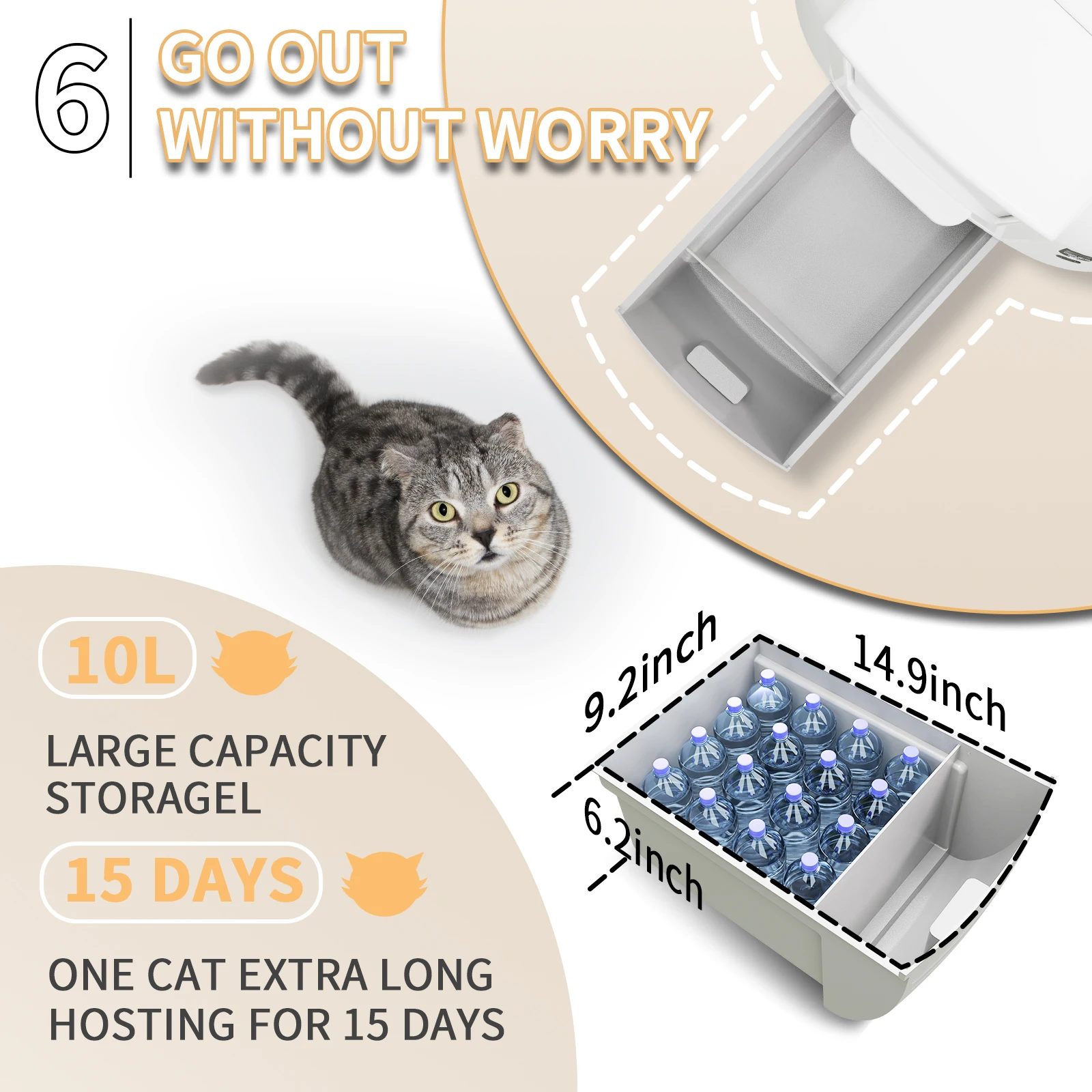 2023 New Design Intelligent Auto Cat Toilet White Smart Selfcleaning