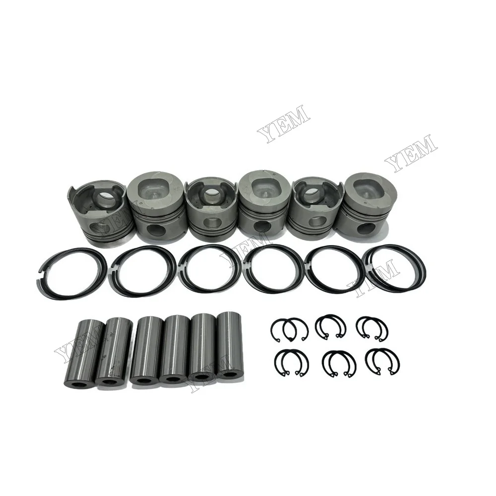 Cylinder Pistons Kit With Rings Suitable for Isuzu 6BD1 Replacement Engine Parts 6