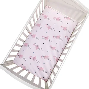 Oeko-Tex Standard Extra Soft Printed Baby Newborn Bedding Set Cotton Muslin Crib Fitted Sheet With Elastic