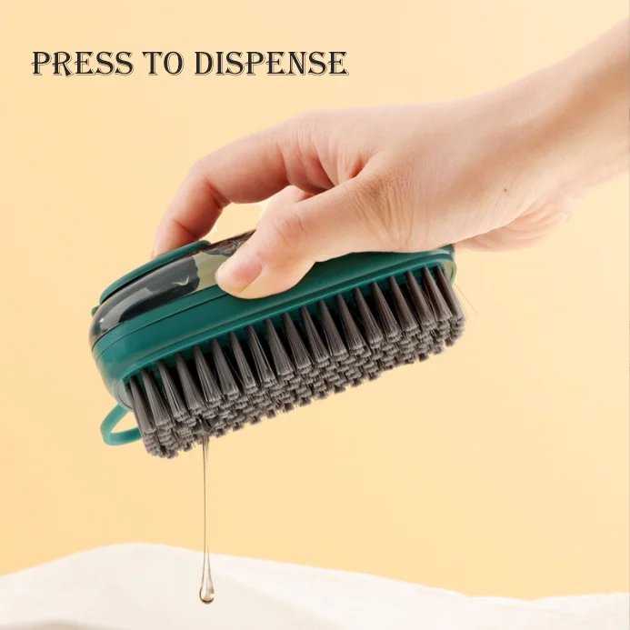 Cleaning Brush Liquid Soap Dispenser Shoes Dish Scrubber Kitchen