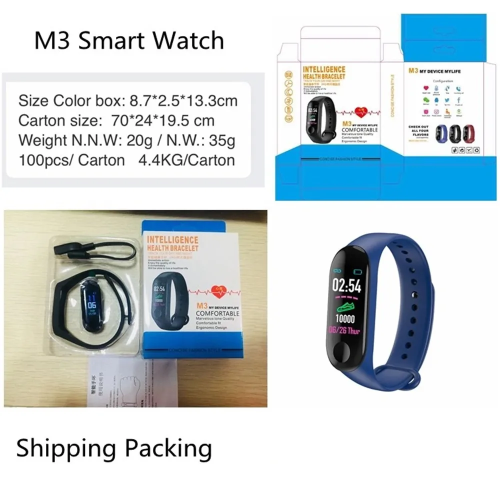 A2H Group M3 Smart Fitness Band, Color Display, Waterproof, Heart Rate  (Black) : Amazon.in: Electronics