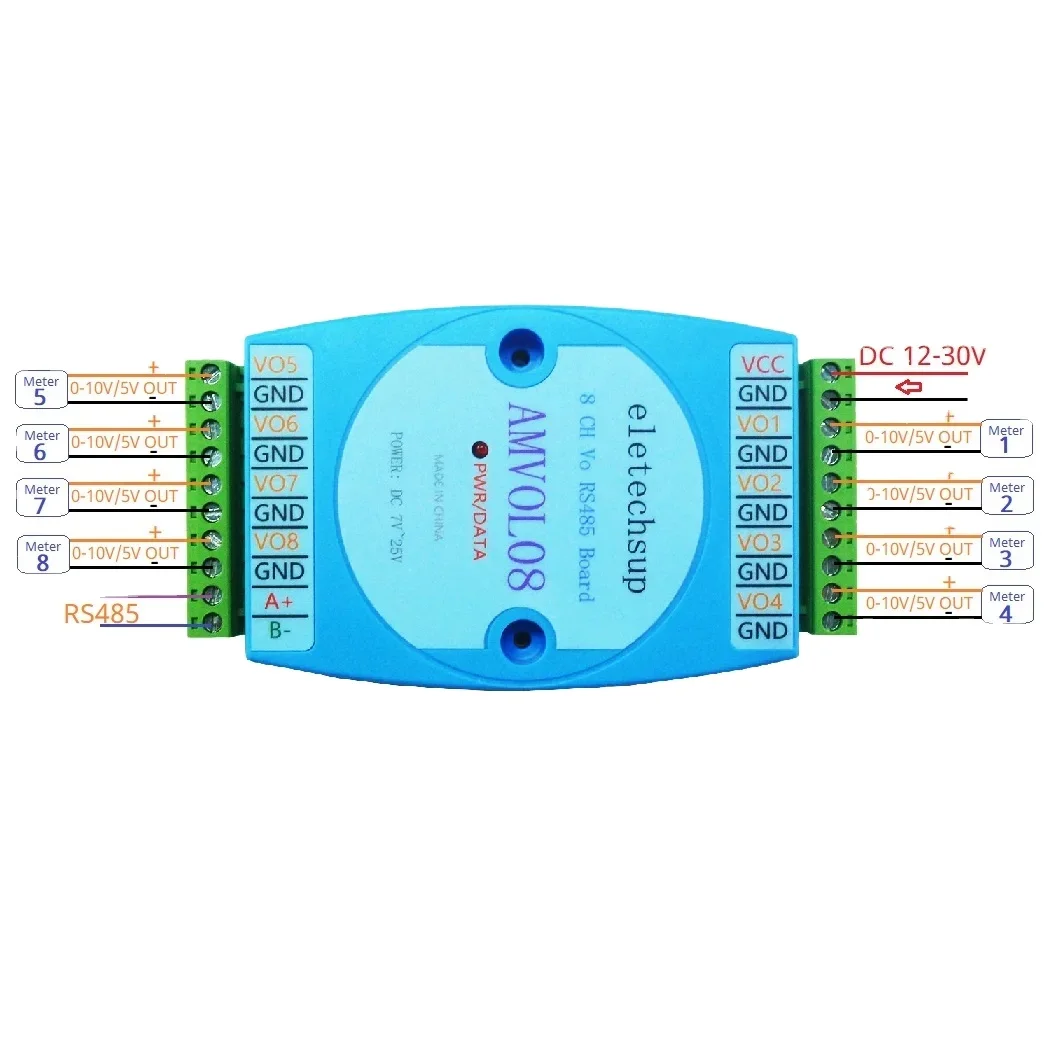 Alibaba.com: 8 Channel Analog Output 0-10V 0-5V AO Module RS485 Modbus ...