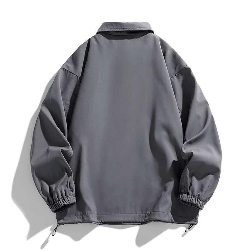 Custom Loose Design Spring Wearing Men's Windbreaker Homme College Jacket_voghion.com