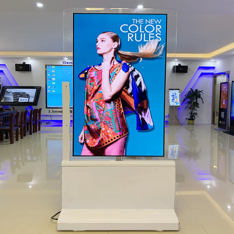 Indoor 55 Inch Touch Screen OLED Display KIOSK Transparent OLED Screen 3 Years Warranty