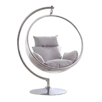 Acrylic Hanging Bubble Chair Stainless Steel Acrylic Swing Chair with Free Stand Outdoor and Indoor Used
