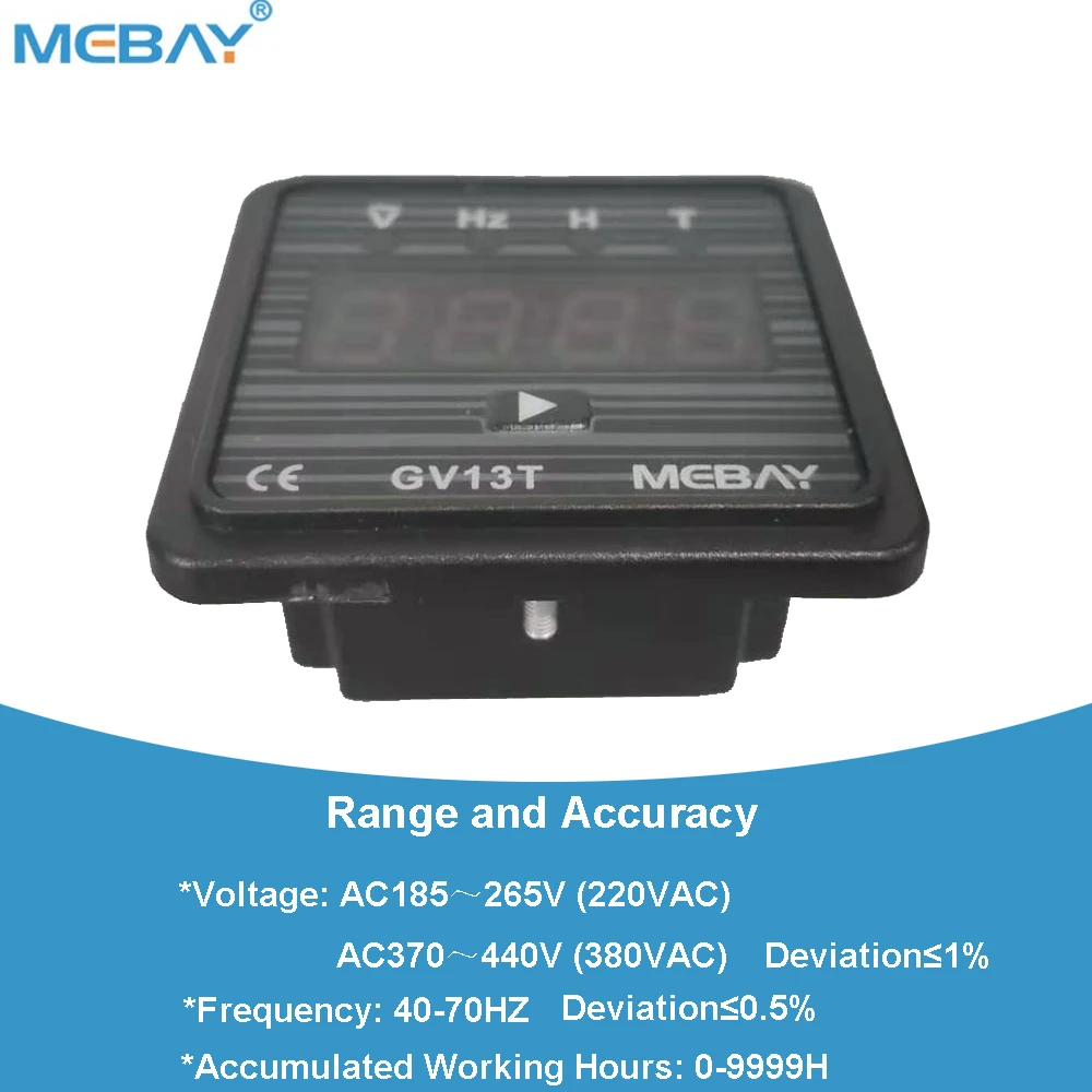 Voltmetro Digitale AC 220V/380V - Con Frequenzimetro E Contatore Ore, Per Generatori - Foto 4