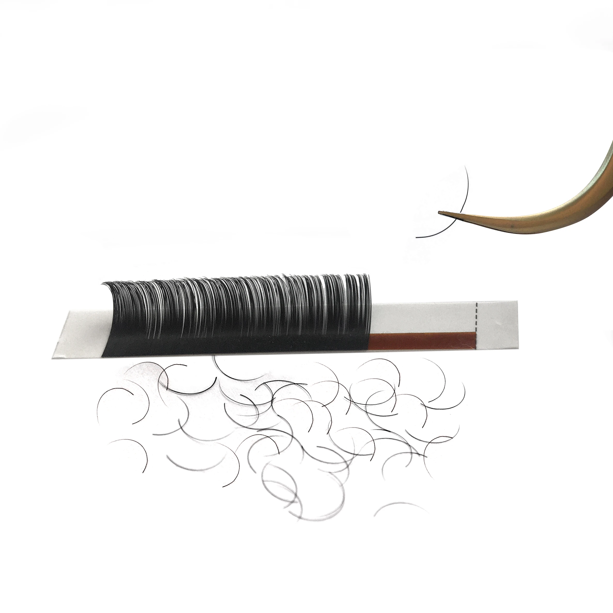 Горячая продажа супер черный эллипс плоские ресницы для наращивания плоские ресницы