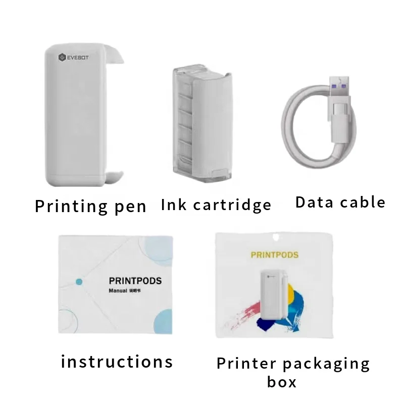 Mini Handheld Portable PrintPen EVEBOT Wireless Inkjet Printer for