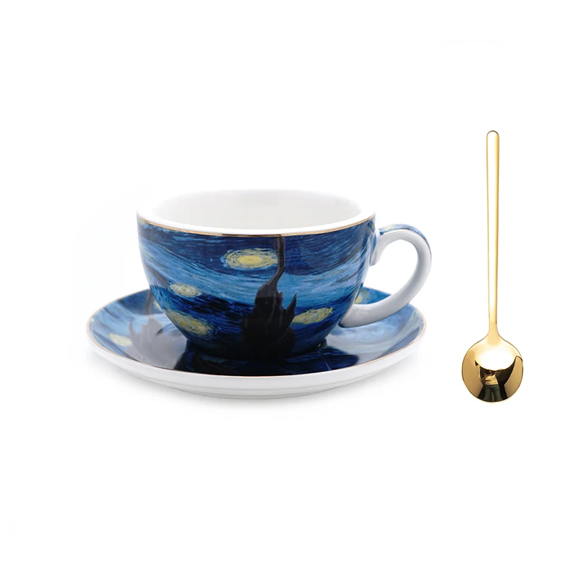 Starry Night by Vincent Van Gogh Stylish Latte Coffee Cup for Home Using Kitchen